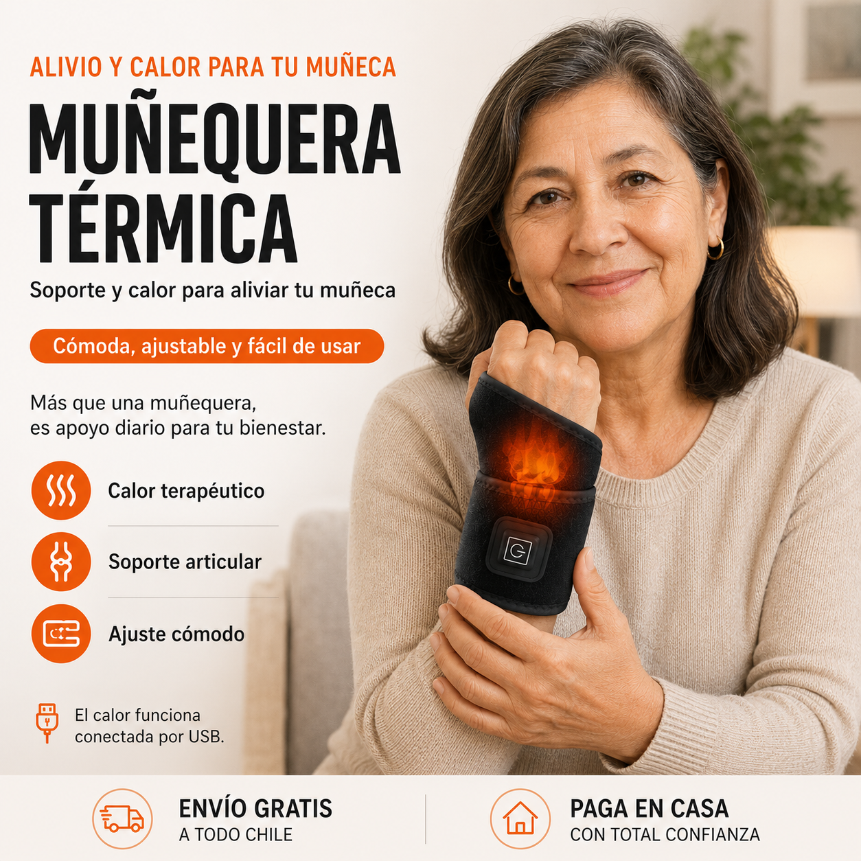 Muñequera Térmica - Alivio y soporte para tu muñeca