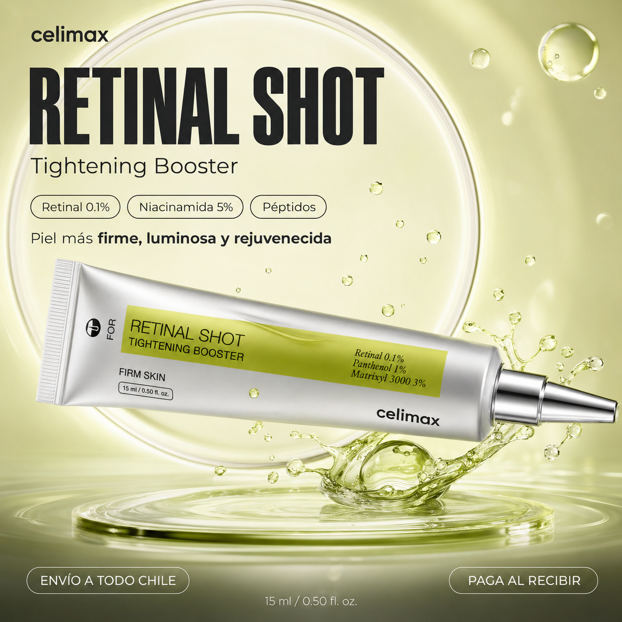 Celimax Retinal Shot Tightening Booster - Piel más firme, luminosa y renovada