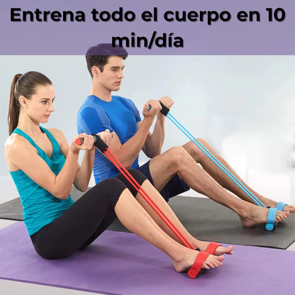 Bandas con Pedal – Entrenamiento Full Body en Casa – Ponte a tono en 10 min al día, de forma segura y económica