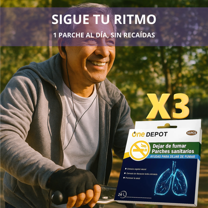 Parche Antitabaco 3×1 — Control de ansiedad 24 h — Plan de 30 días sin sufrir