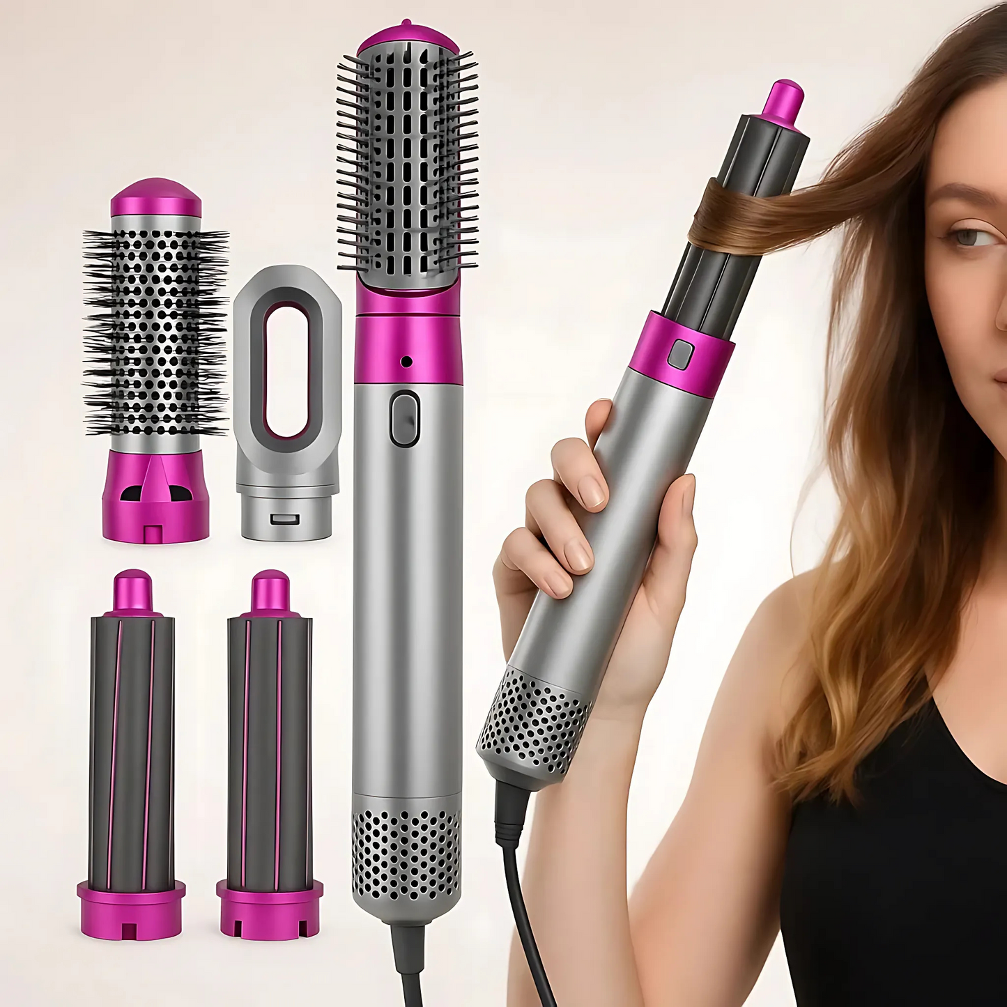 GLAM BRUSH PRO – Cepillo Secador Multifuncional 5 en 1 Profesional