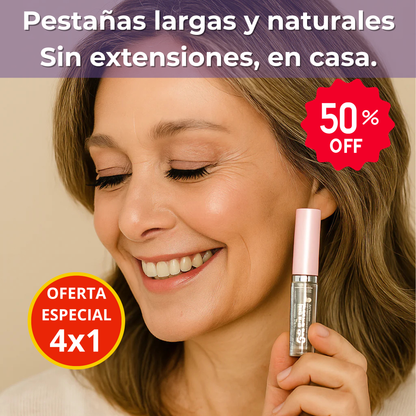 Serum de Pestañas y Cejas 4×1 – Crecimiento Natural – Pestañas largas y densas en 4–8 semanas sin extensiones