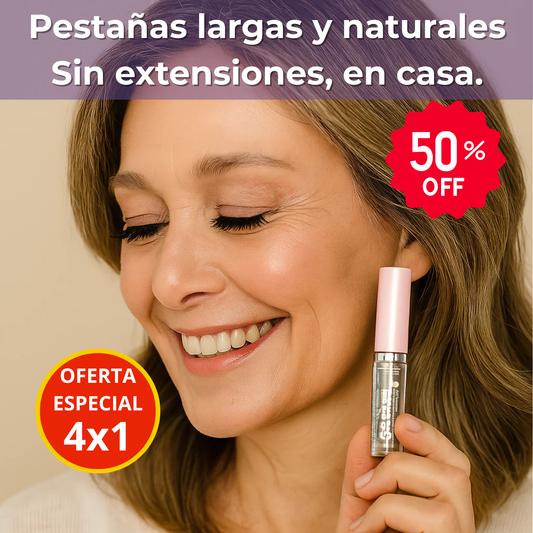 Serum de Pestañas y Cejas 4×1 – Crecimiento Natural – Pestañas largas y densas en 4–8 semanas sin extensiones