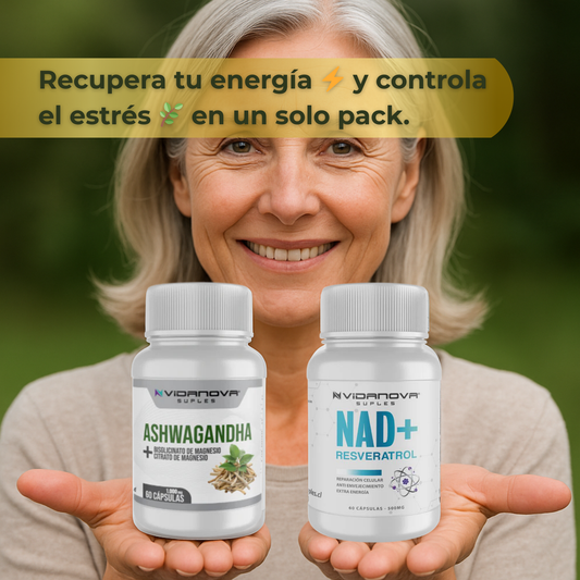Ashwagandha Balance Total – Estrés bajo control y energía renovada + NAD+Resveratrol