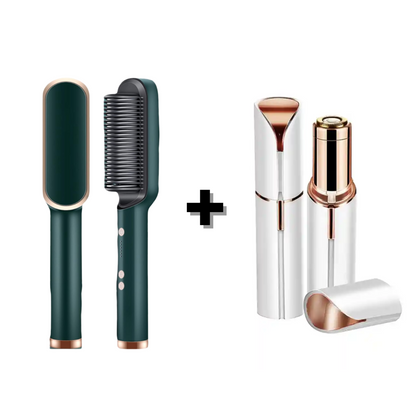 💖 Cepillo Alisador® 3 en 1 + Regalo Exclusivo Depiladora Flawless® 💖