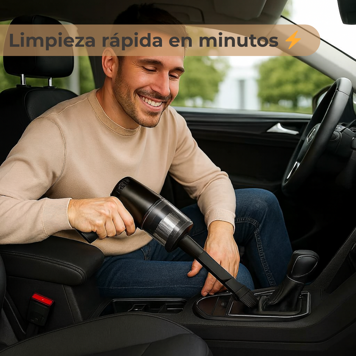 Pack Cubre Asientos + Mini Aspiradora – Protección y Limpieza – Auto impecable en minutos todos los días