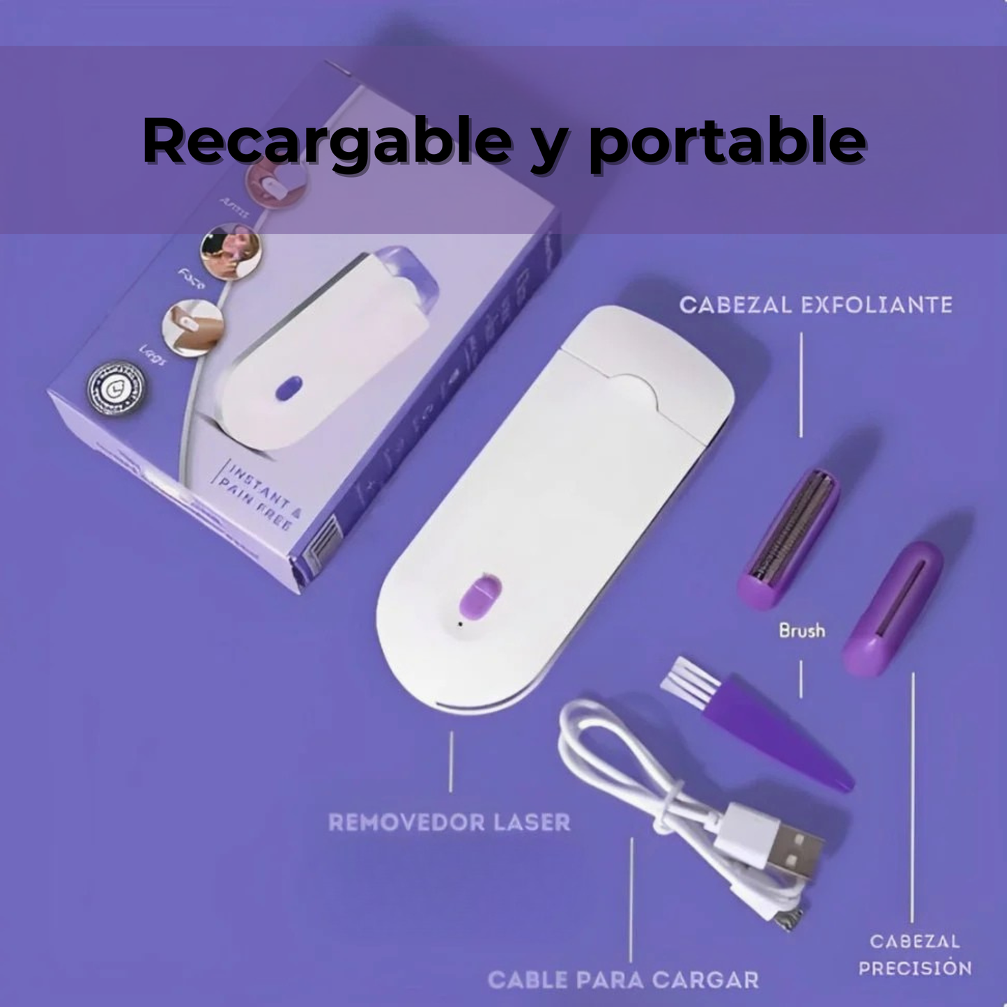 Depiladora láser sin dolor en casa – Depila sin tirones – Piel suave al instante