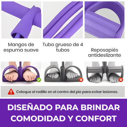 Bandas con Pedal – Entrenamiento Full Body en Casa – Ponte a tono en 10 min al día, de forma segura y económica