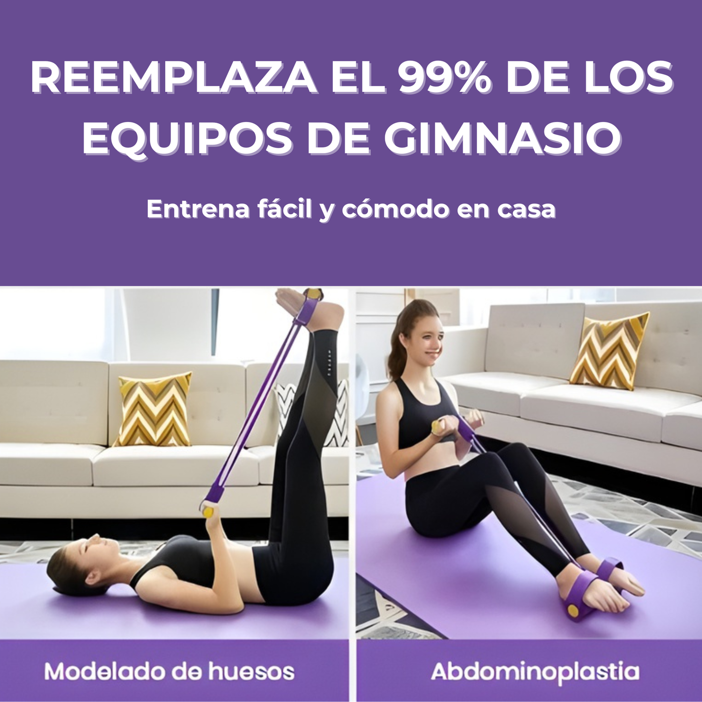 Bandas con Pedal – Entrenamiento Full Body en Casa – Ponte a tono en 10 min al día, de forma segura y económica