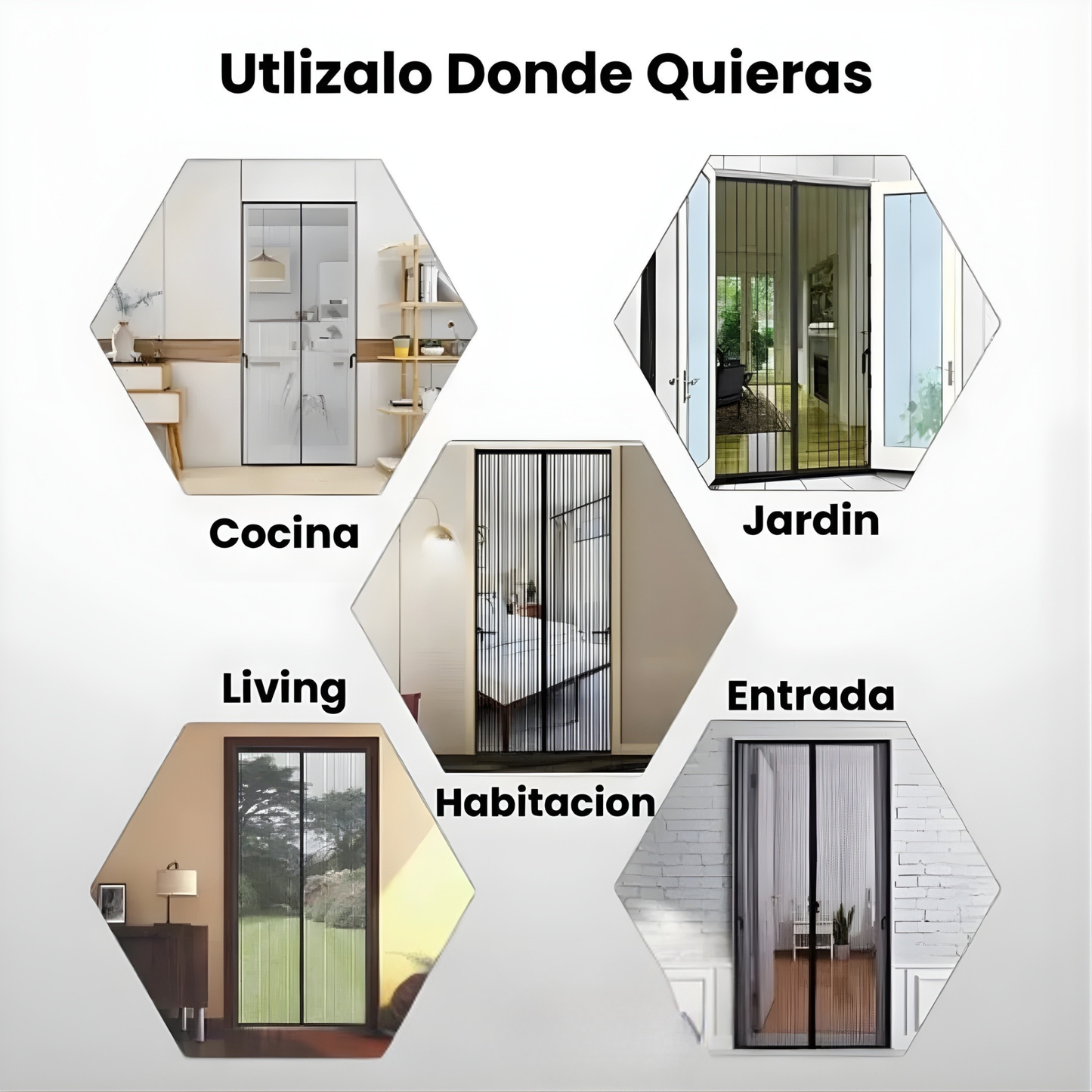 Oferta 2x1 – Malla Anti Mosquitos para Puerta – Cierre Magnético – Casa fresca y sin insectos en minutos