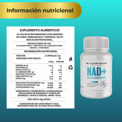 Ashwagandha Balance Total – Estrés bajo control y energía renovada + NAD+Resveratrol