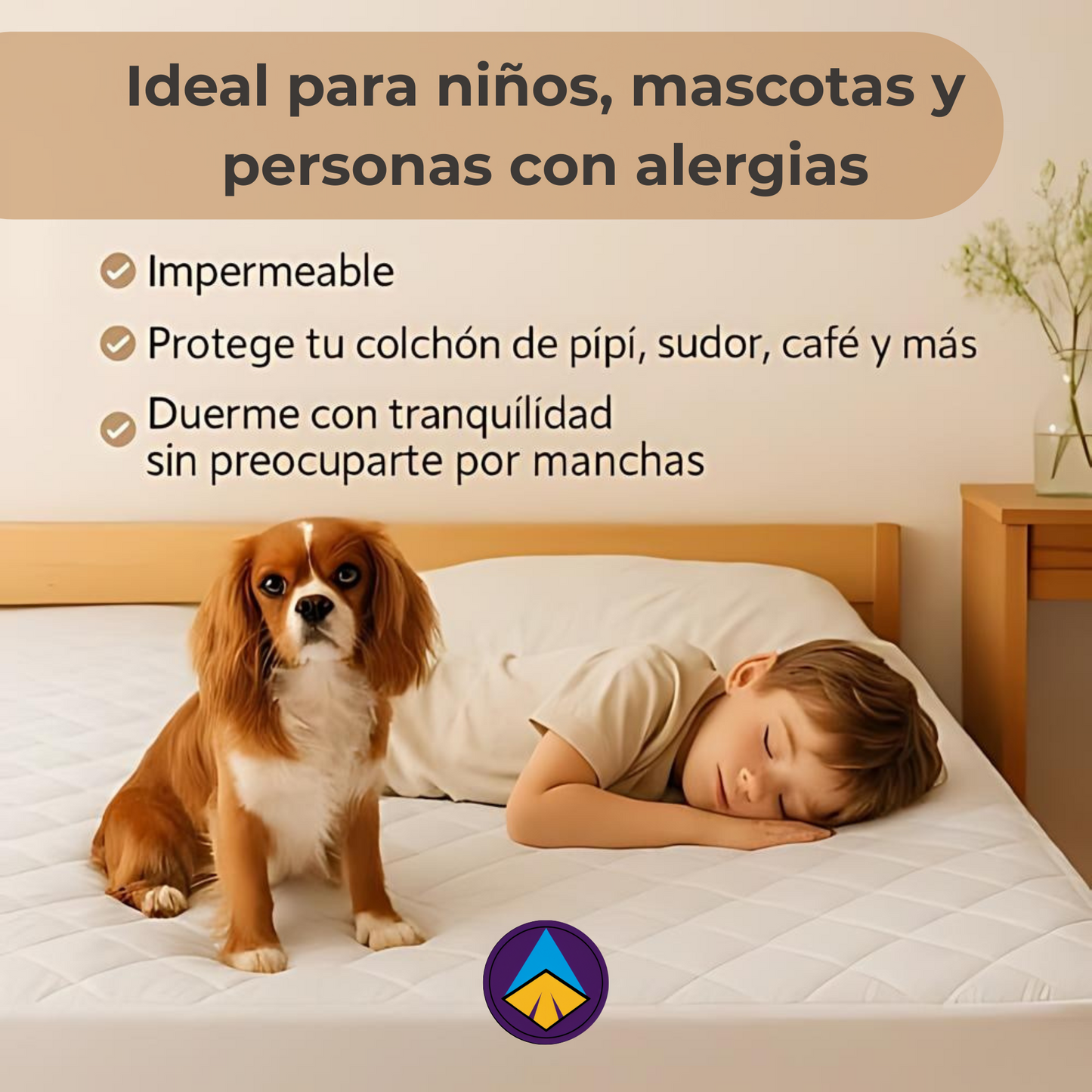 Cubre Colchón Impermeable Premium 2 Plazas | Protección total y descanso sin preocupaciones