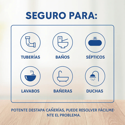 Tripack Polvo Destapa Cañerías – Destapa, Limpia y Previene 🚿