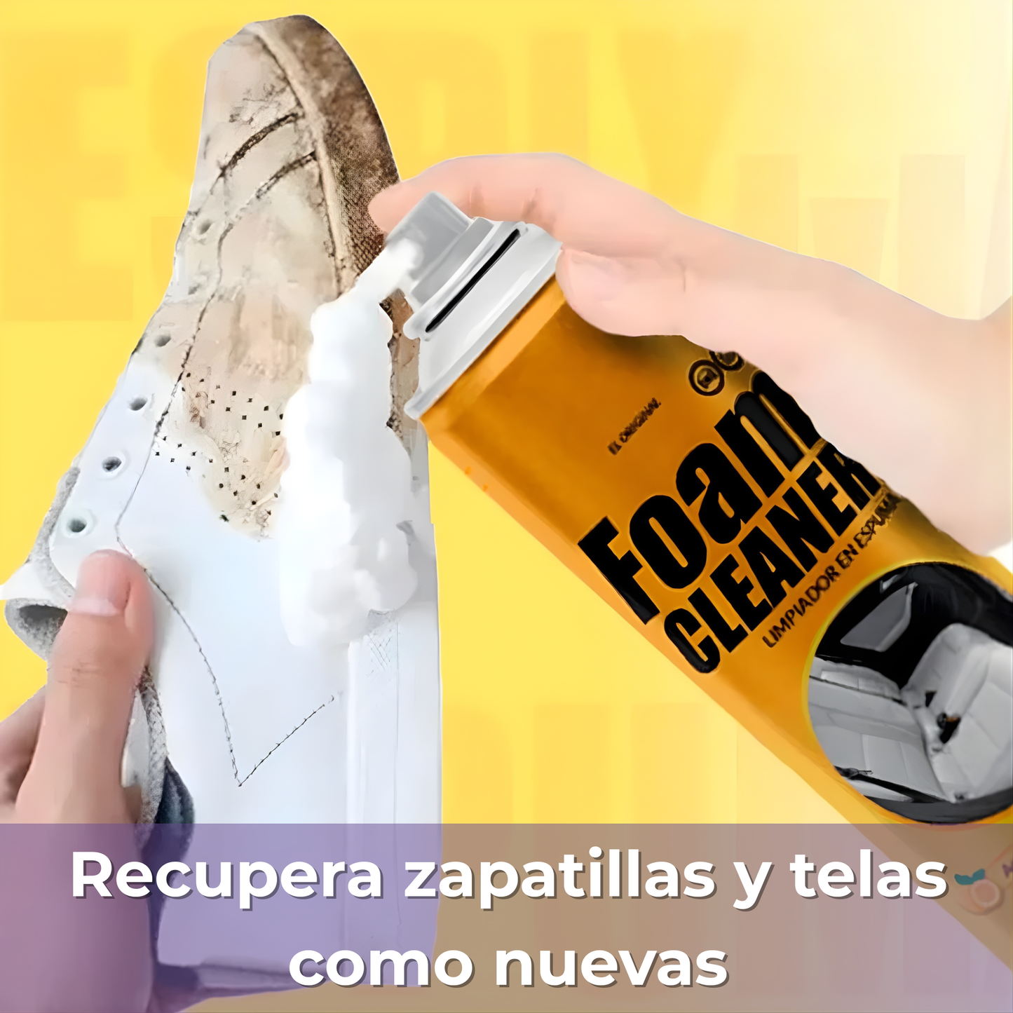 Oferta 3x1 – Espuma Limpiadora Multiuso – Disuelve grasa y manchas – Cocina, auto, zapatillas y sillones limpios en 10 minutos