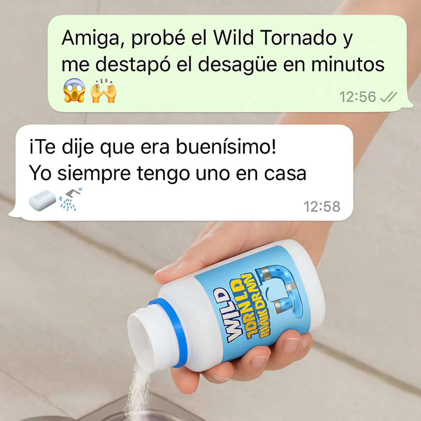 Tripack Polvo Destapa Cañerías – Destapa, Limpia y Previene 🚿