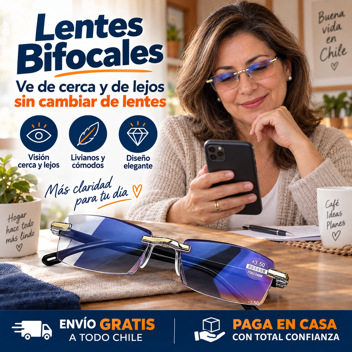 VistaFácil Bifocal™ – Cerca y lejos en uno
