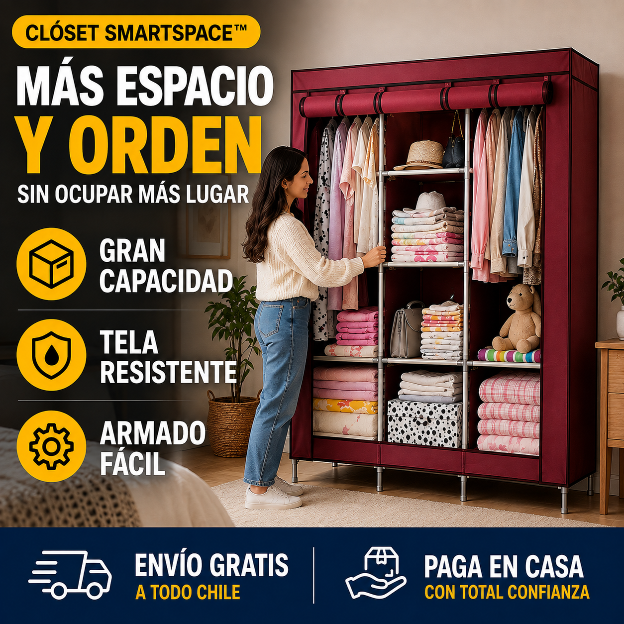 Clóset SmartSpace™ - Más espacio y orden sin ocupar más lugar