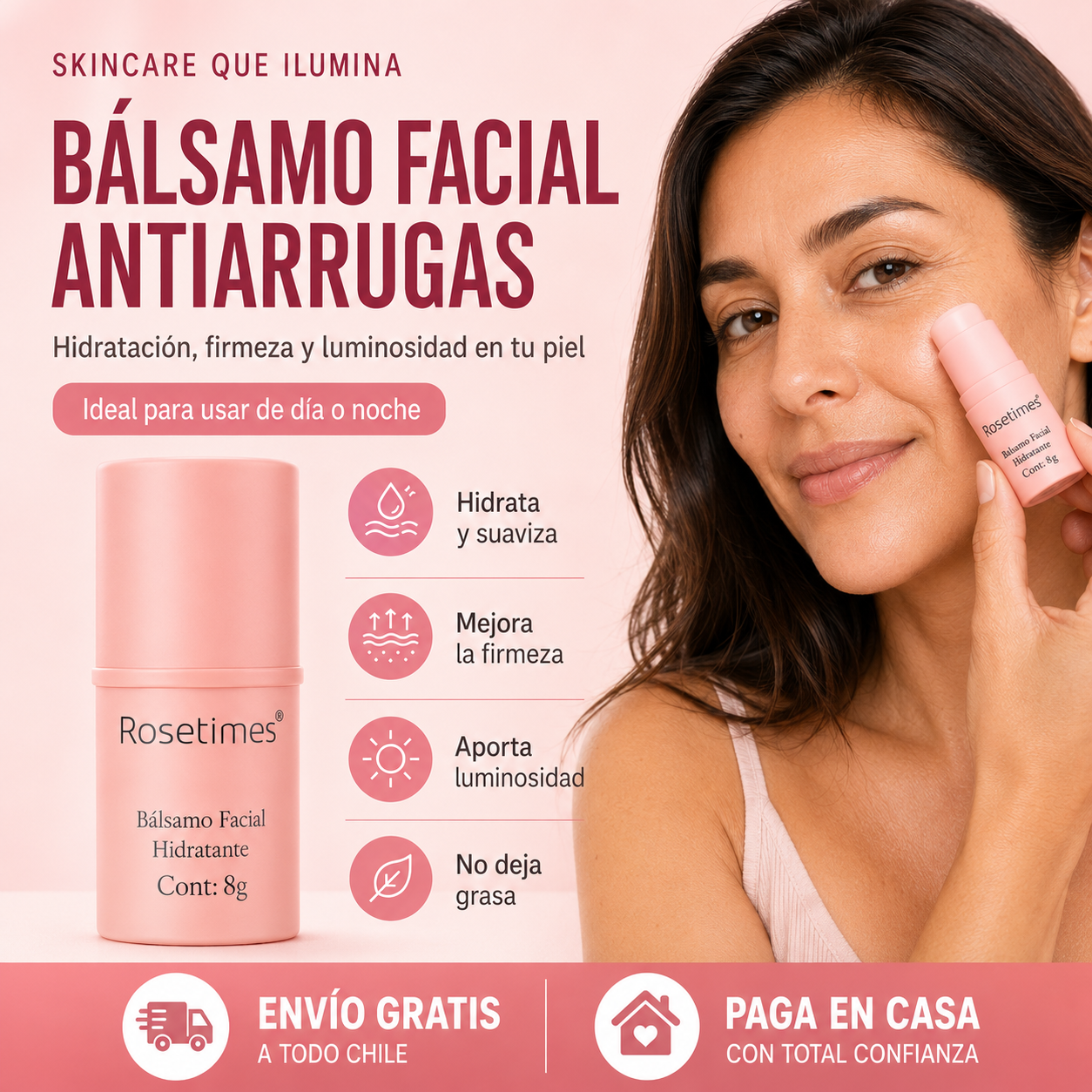 Bálsamo Facial Antiarrugas - Hidratación y luminosidad al instante